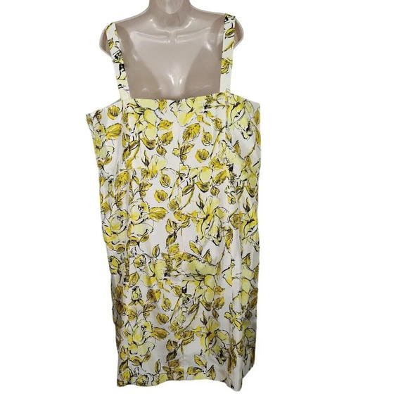 Jessica Howard Yellow White Floral Sundress Pleated Dress Women Plus Size 22W - Picture 4 of 7